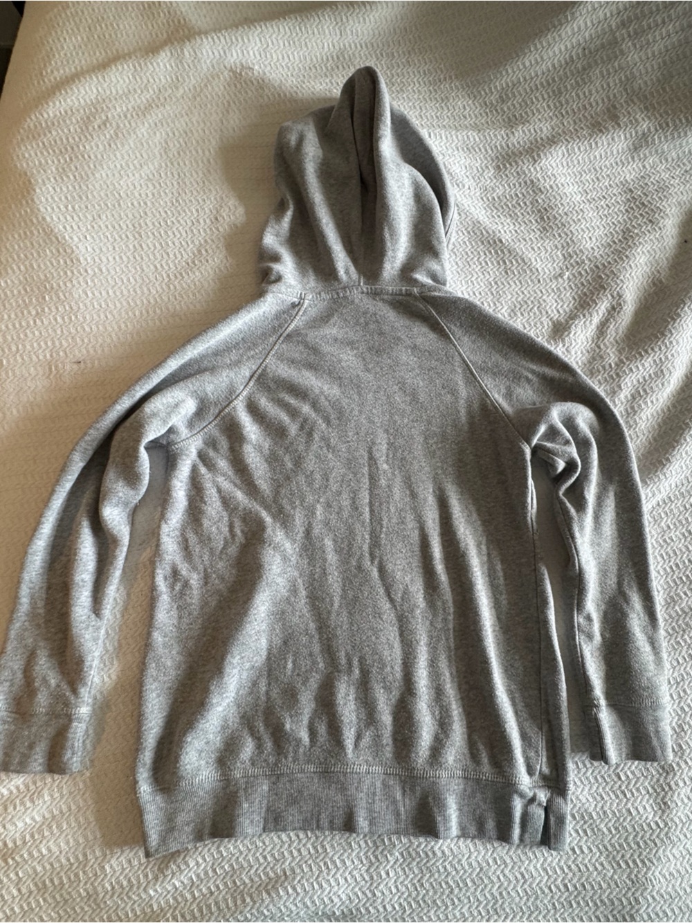 Grey sweater sweatshirt with hood - Picture 2 of 4